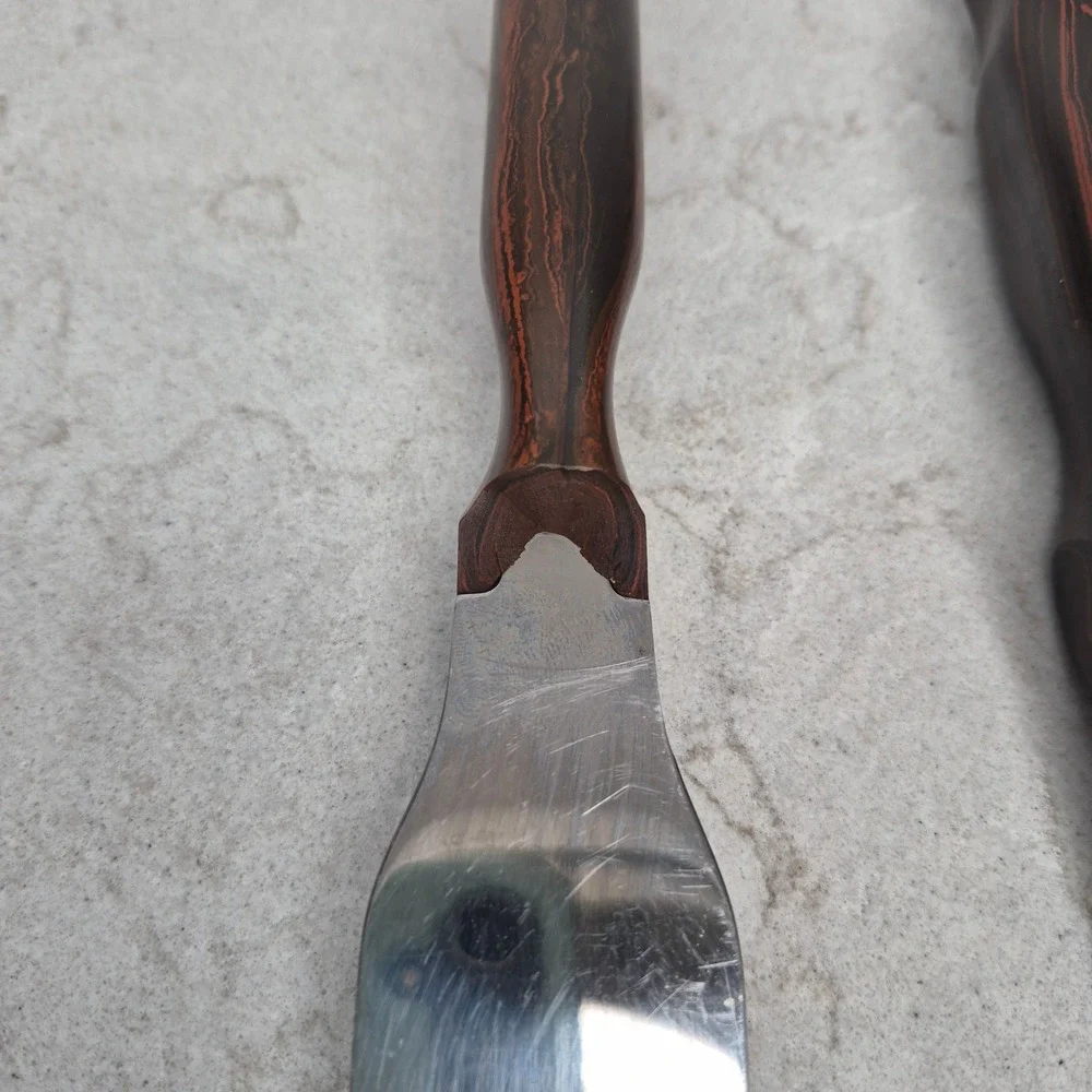 Cutco Vintage 1026 1027 1028 Serving Set Spatula Forks Brown Handle USA